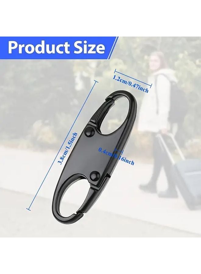 Silvery Alloy S Shaped Clips 10pcs Anti Theft Zipper Locks for Bags Backpacks Outdoor Gear - Image 3